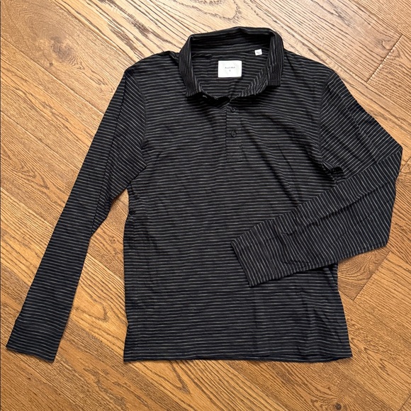 Billy Reid Other - Billy Reid Long Sleeve Striped Polo Shirt